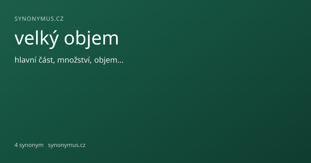 Náhled odkazu: velký objem