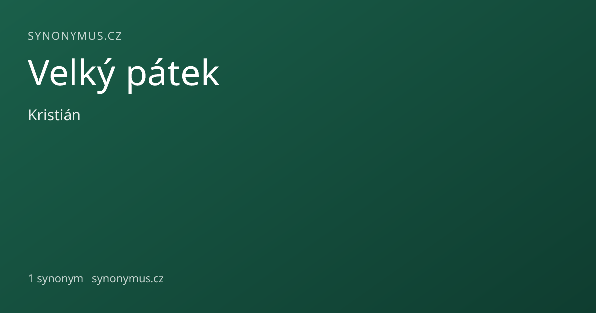 Náhled odkazu: Velký pátek