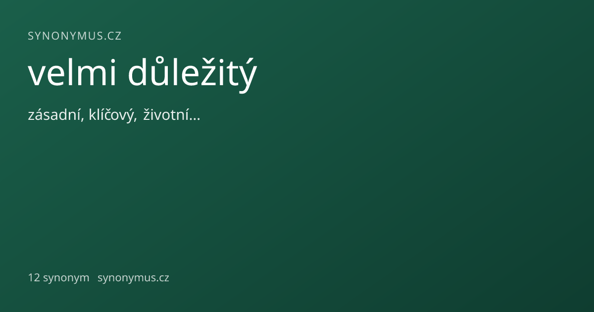Náhled odkazu: velmi důležitý