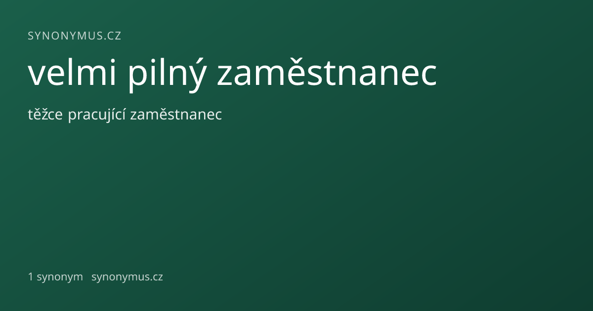 Náhled odkazu: velmi pilný zaměstnanec