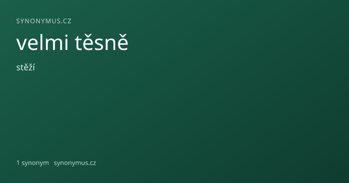 Náhled odkazu: velmi těsně