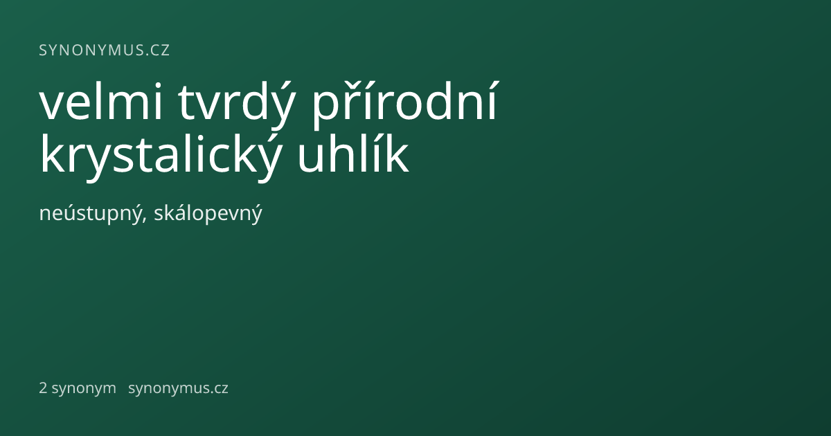 Náhled odkazu: velmi tvrdý přírodní krystalický uhlík