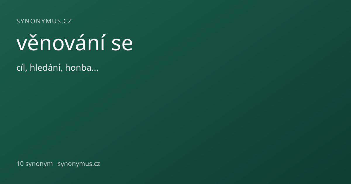 Náhled odkazu: věnování se