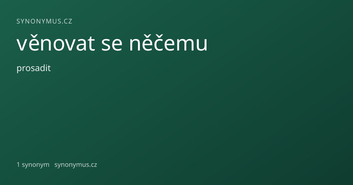 Náhled odkazu: věnovat se něčemu
