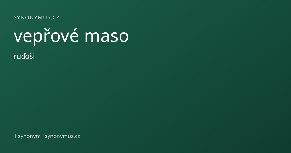 Náhled odkazu: vepřové maso
