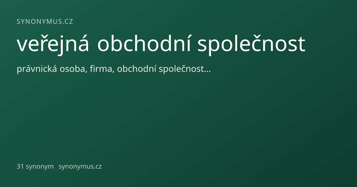 Náhled odkazu: veřejná obchodní společnost