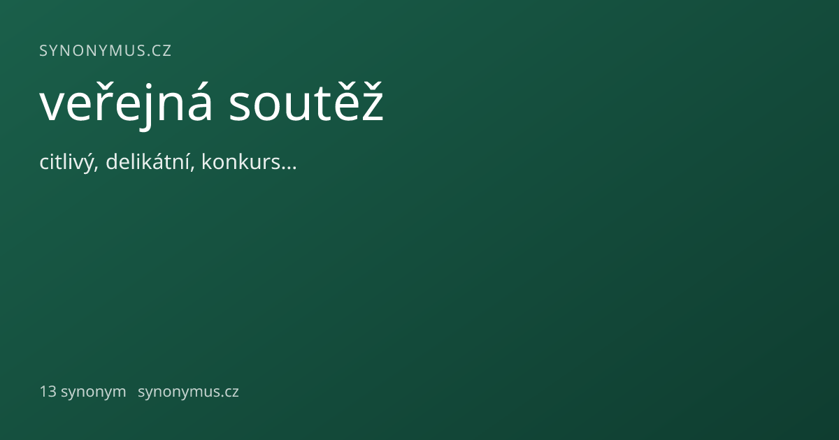 Náhled odkazu: veřejná soutěž