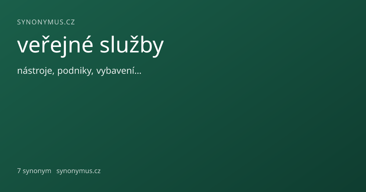 Náhled odkazu: veřejné služby