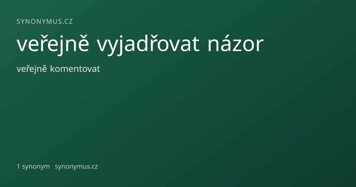 Náhled odkazu: veřejně vyjadřovat názor