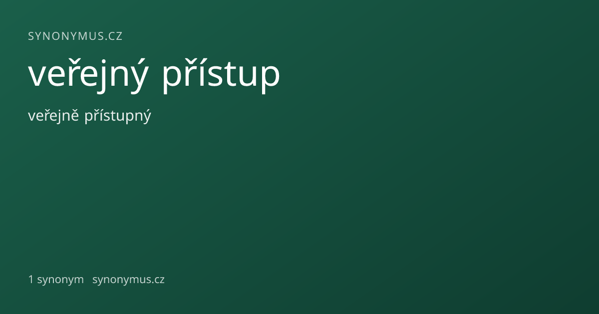 Náhled odkazu: veřejný přístup