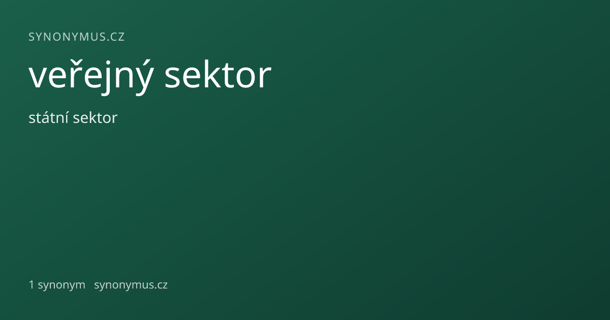 Náhled odkazu: veřejný sektor