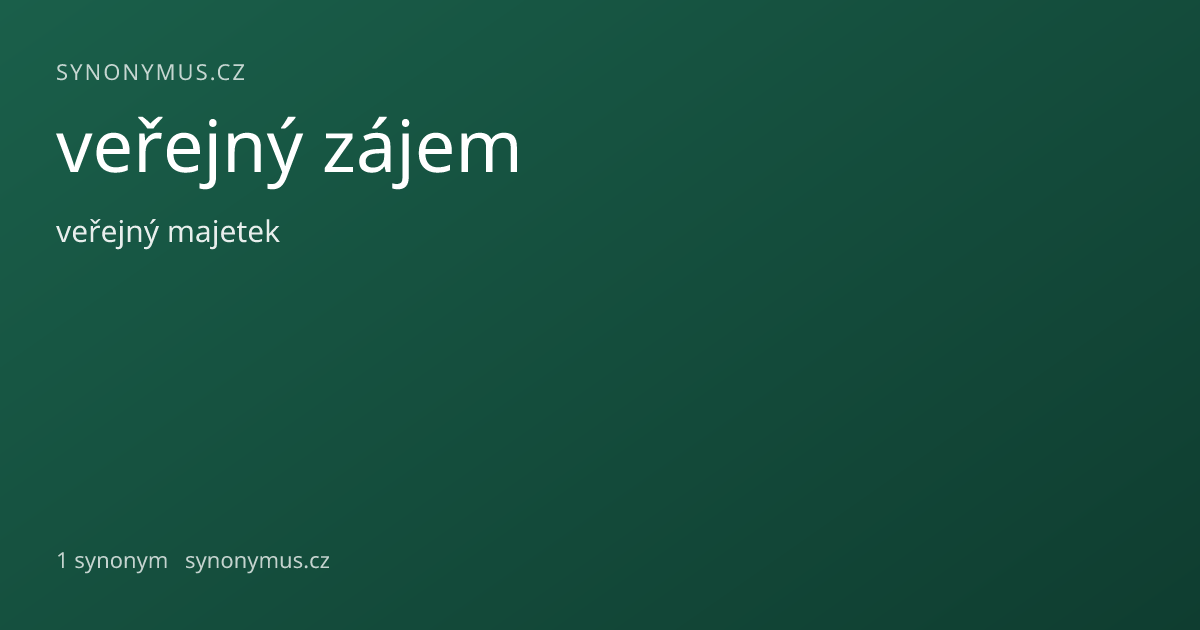 Náhled odkazu: veřejný zájem