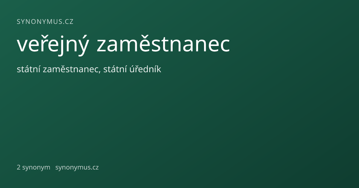 Náhled odkazu: veřejný zaměstnanec