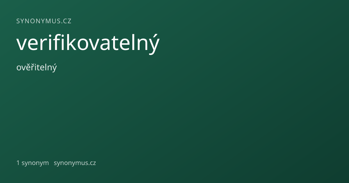 Náhled odkazu: verifikovatelný