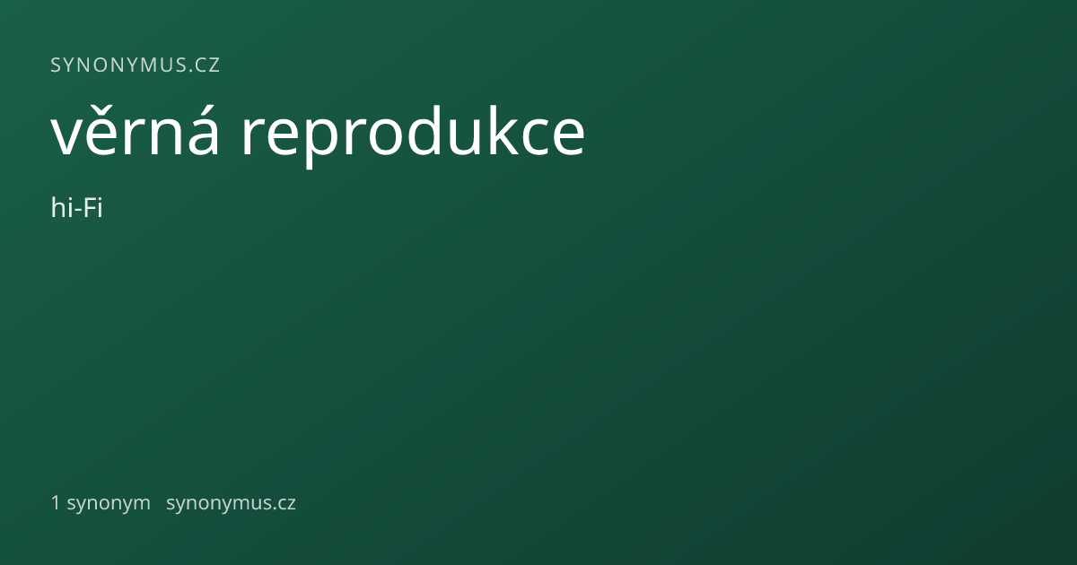 Náhled odkazu: věrná reprodukce