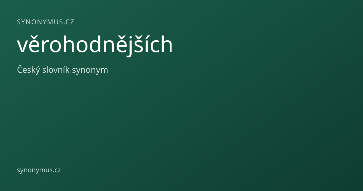 Náhled odkazu: věrohodnějších
