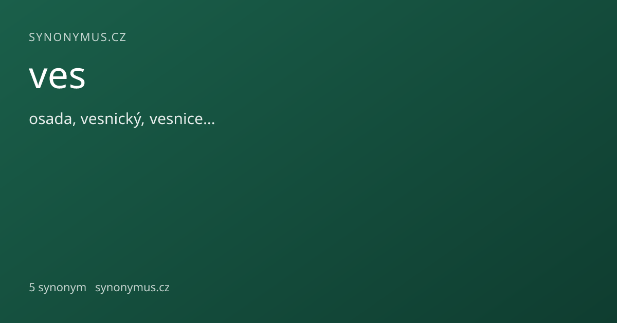 Náhled odkazu: ves