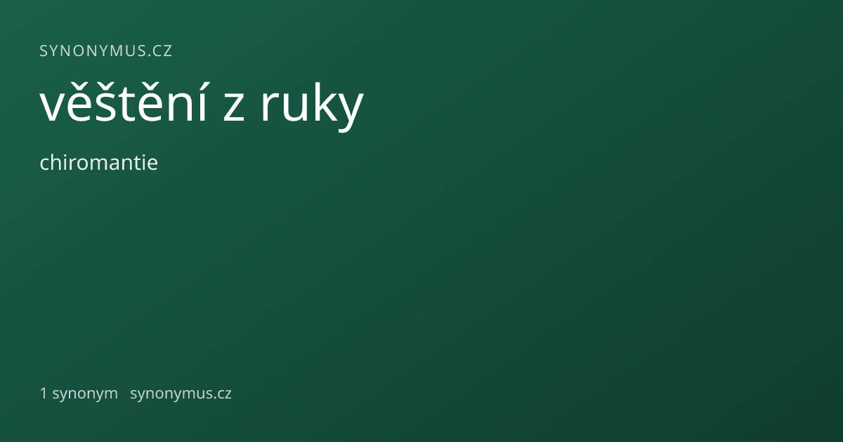 Náhled odkazu: věštění z ruky