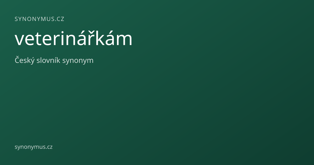 Náhled odkazu: veterinářkám