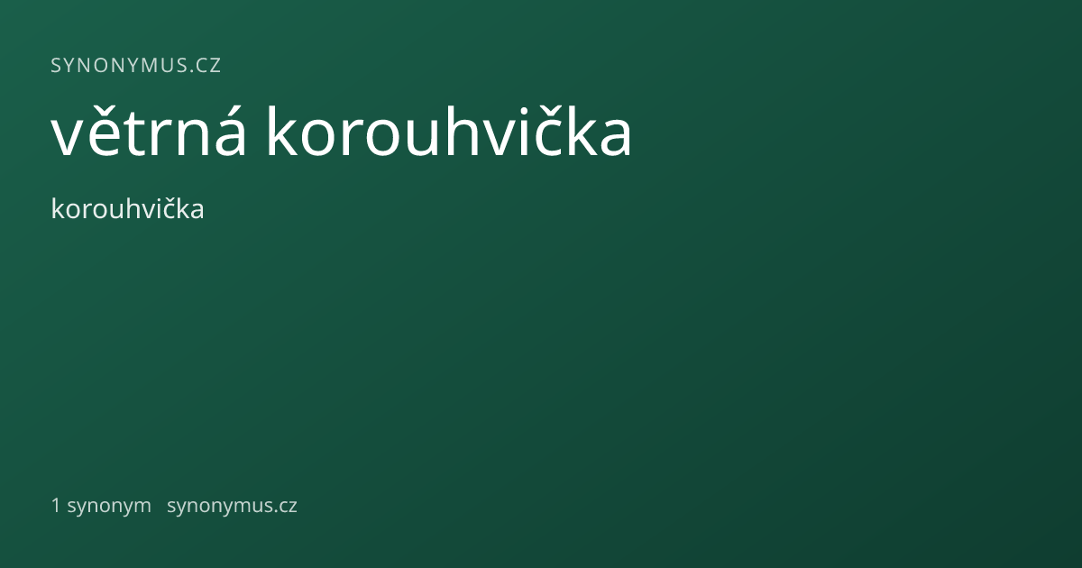 Náhled odkazu: větrná korouhvička