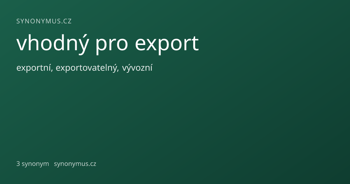 Náhled odkazu: vhodný pro export