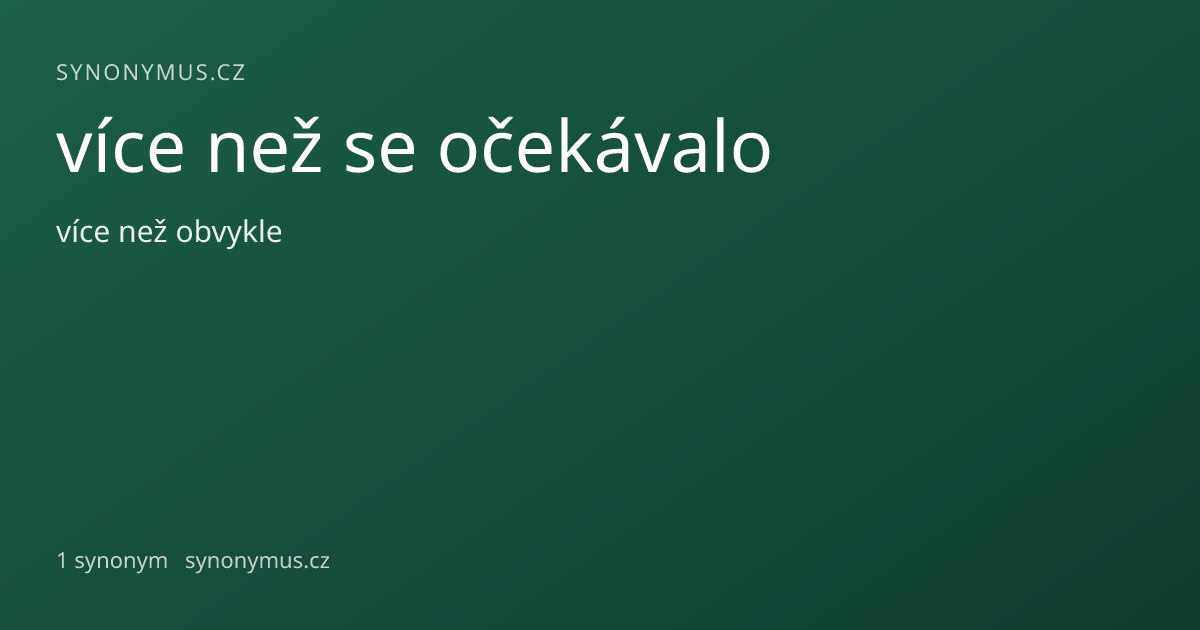 Náhled odkazu: více než se očekávalo