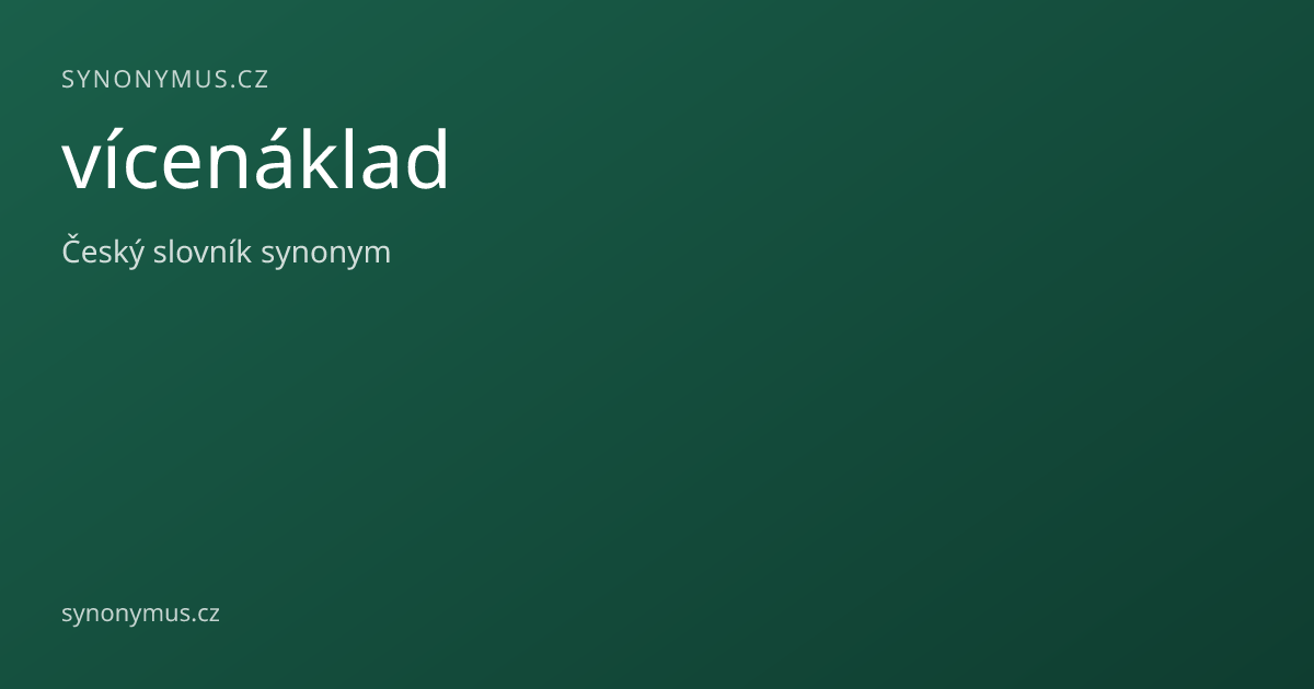 Náhled odkazu: vícenáklad