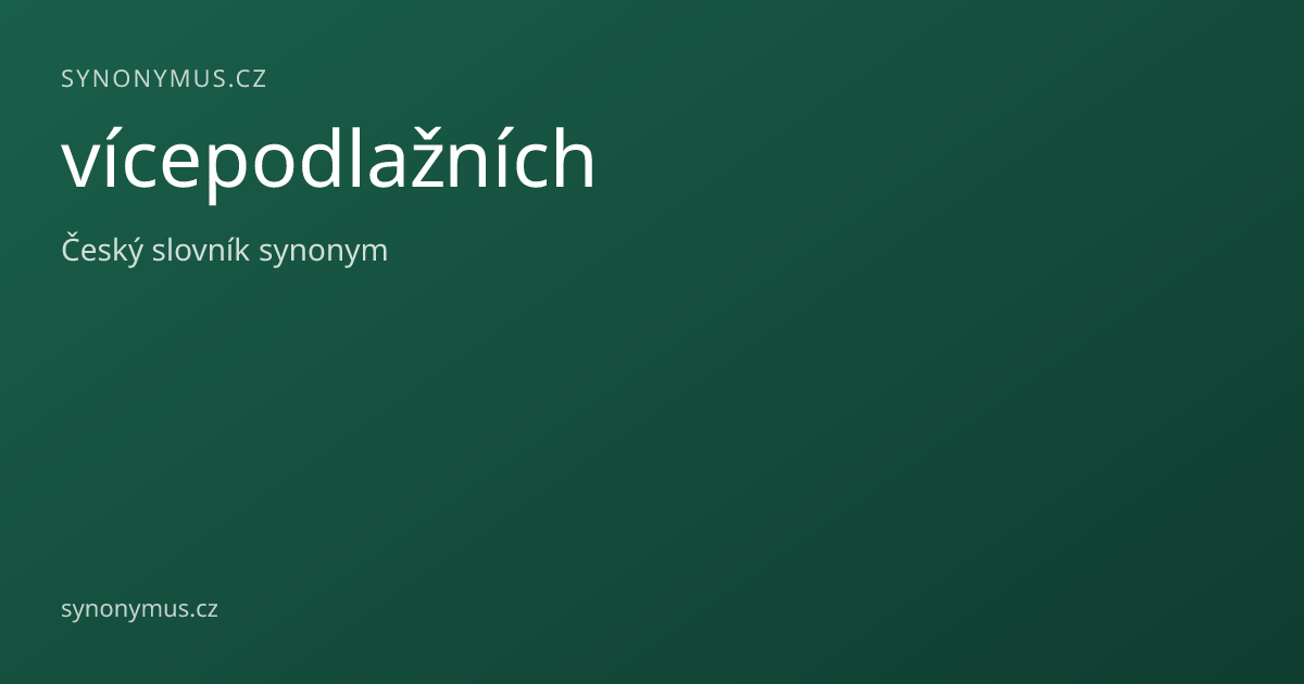 Náhled odkazu: vícepodlažních