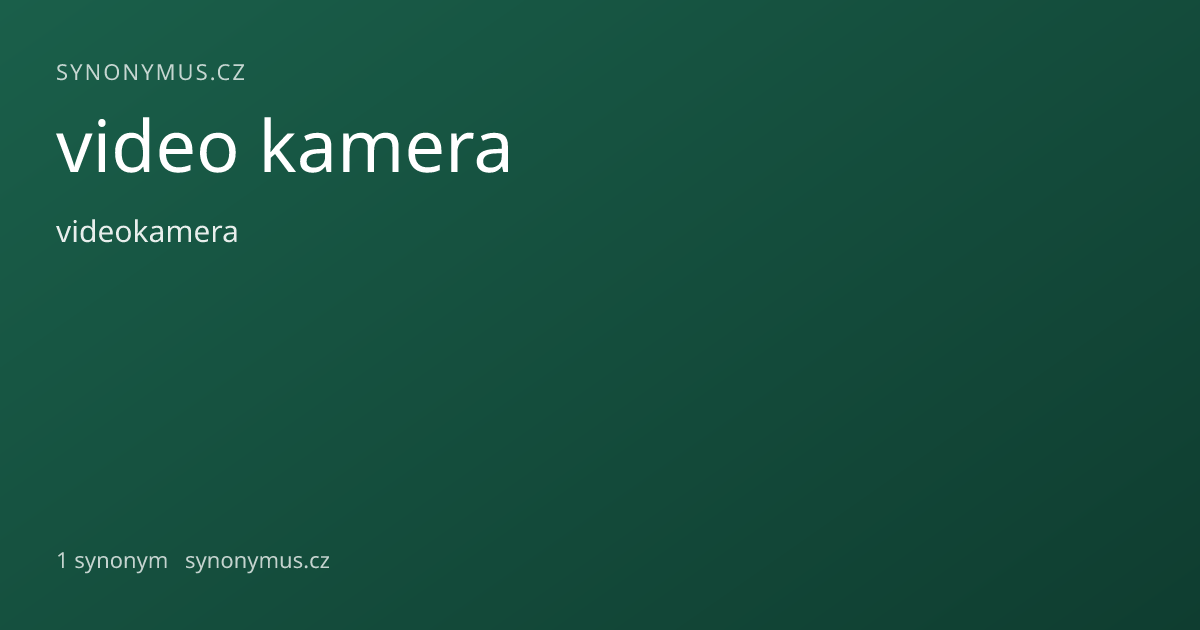 Náhled odkazu: video kamera