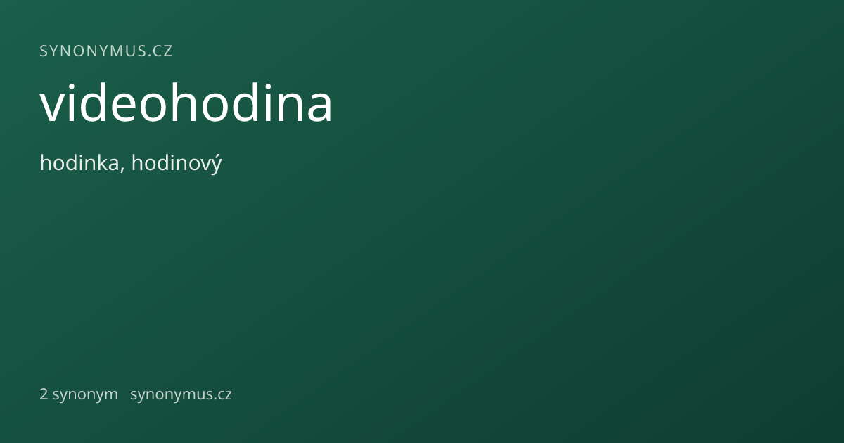 Náhled odkazu: videohodina