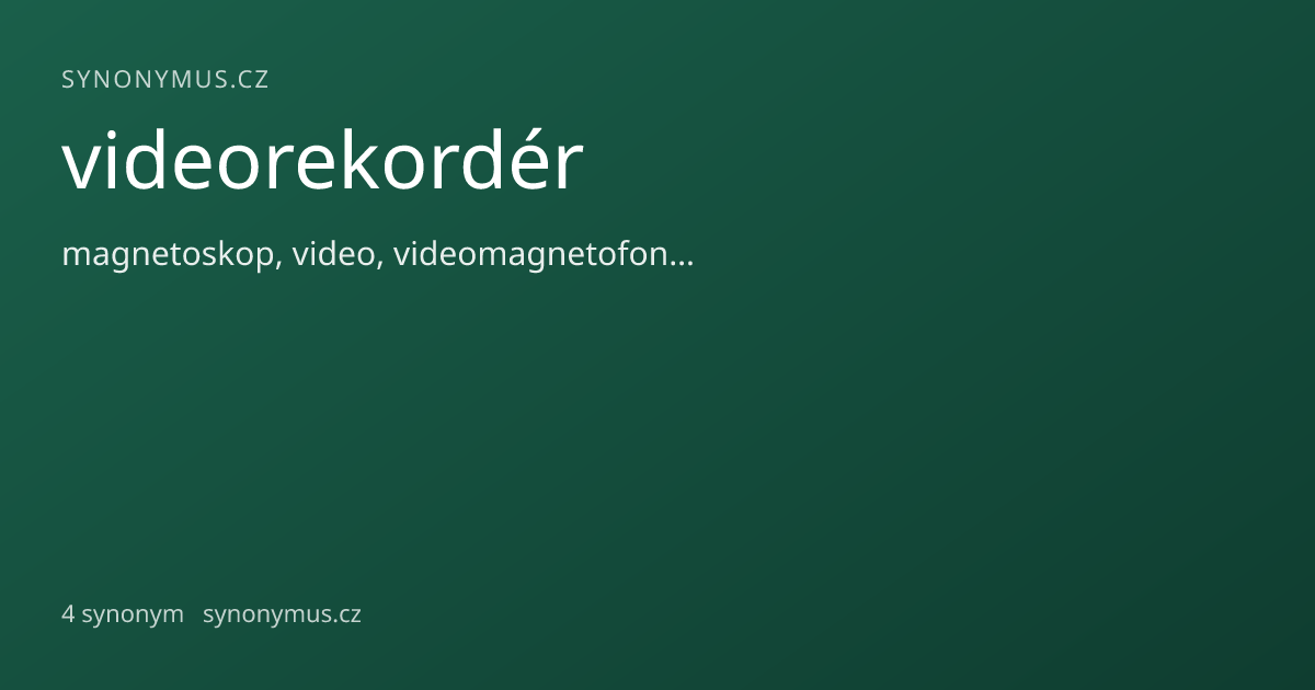 Náhled odkazu: videorekordér