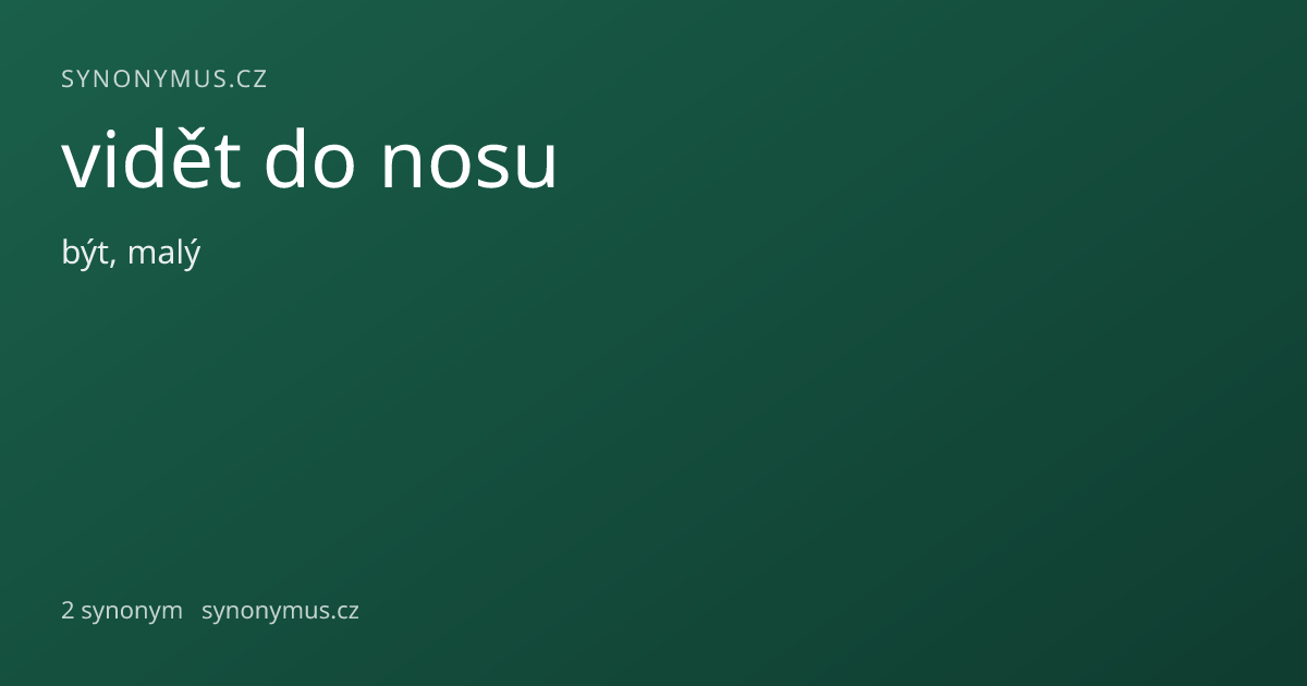 Náhled odkazu: vidět do nosu