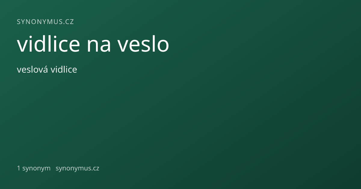 Náhled odkazu: vidlice na veslo
