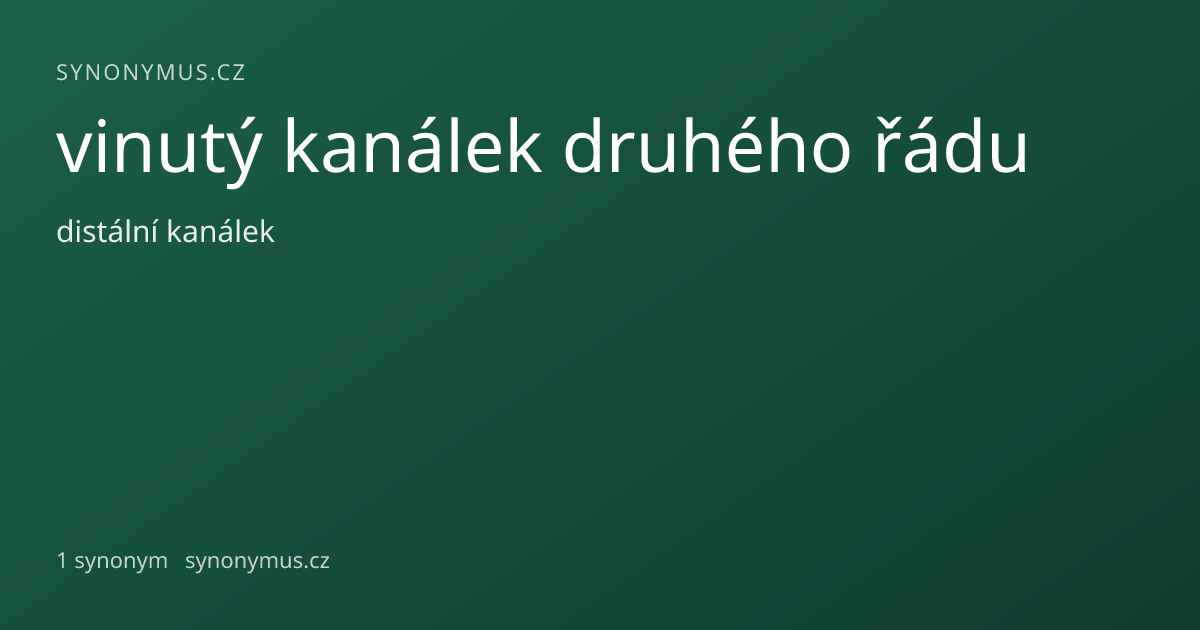 Náhled odkazu: vinutý kanálek druhého řádu