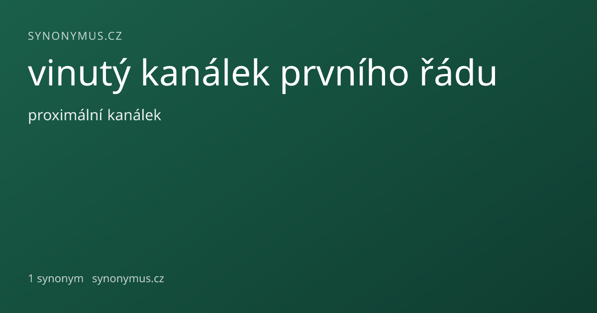 Náhled odkazu: vinutý kanálek prvního řádu