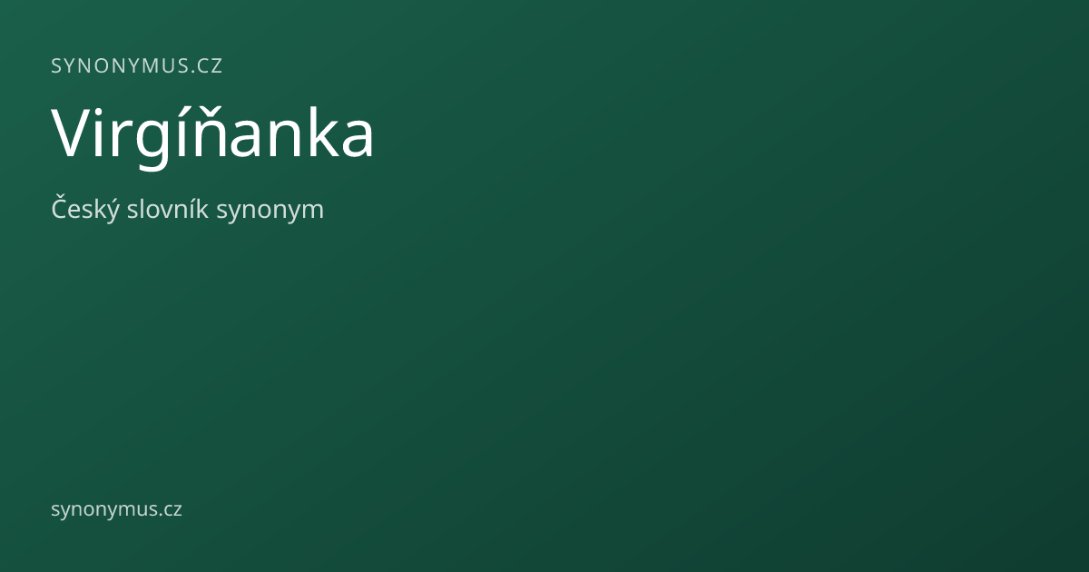 Náhled odkazu: Virgíňanka
