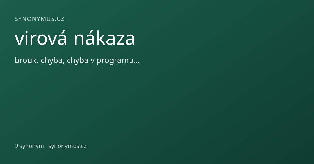 Náhled odkazu: virová nákaza