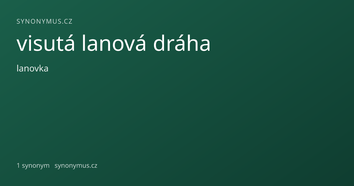 Náhled odkazu: visutá lanová dráha