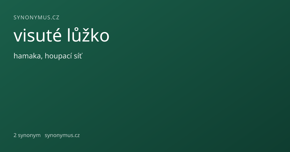 Náhled odkazu: visuté lůžko