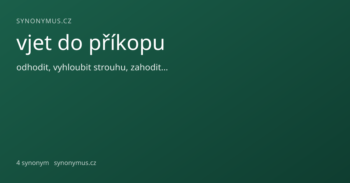 Náhled odkazu: vjet do příkopu