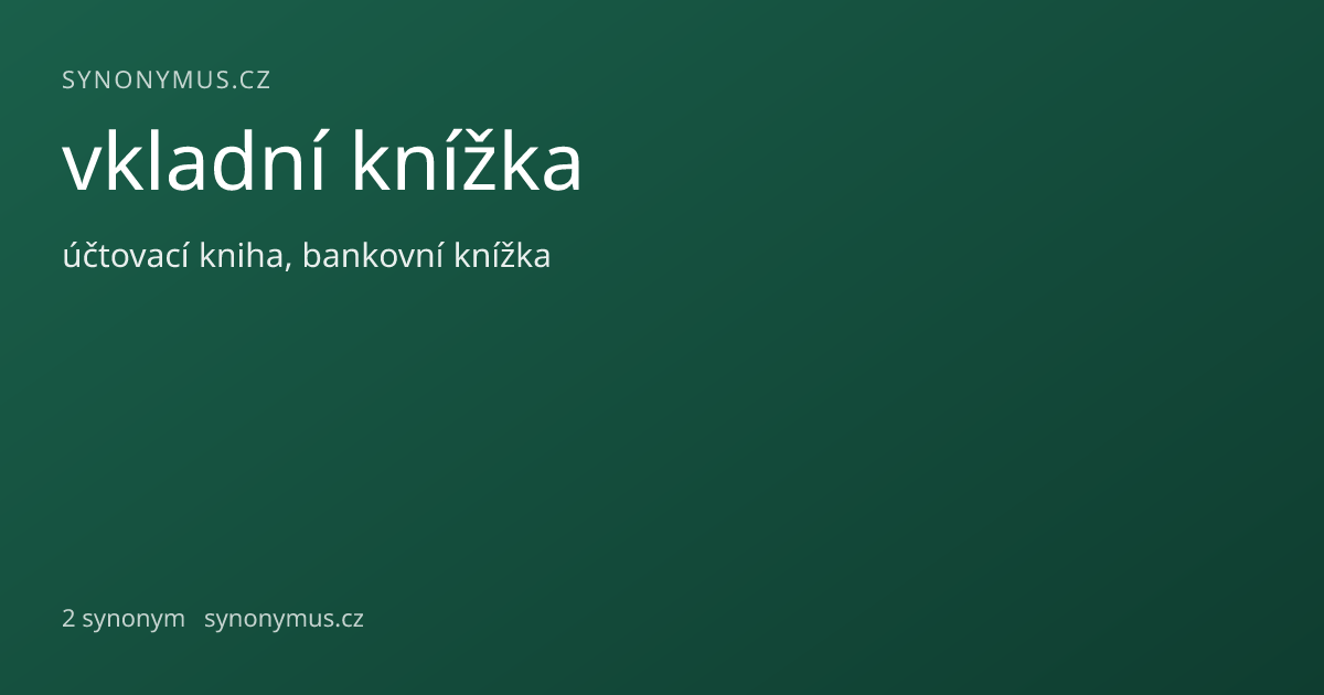 Náhled odkazu: vkladní knížka