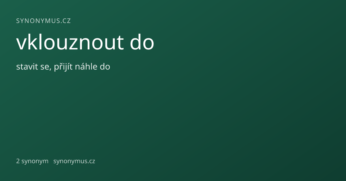 Náhled odkazu: vklouznout do