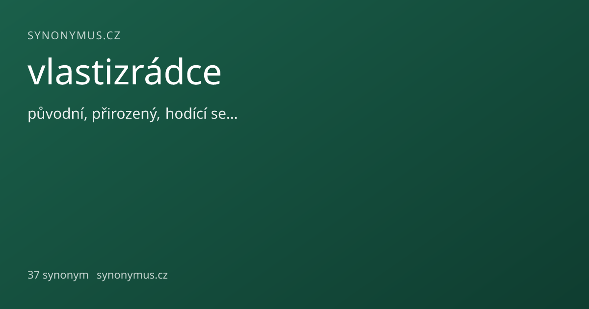 Náhled odkazu: vlastizrádce