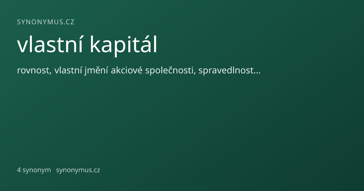 Náhled odkazu: vlastní kapitál