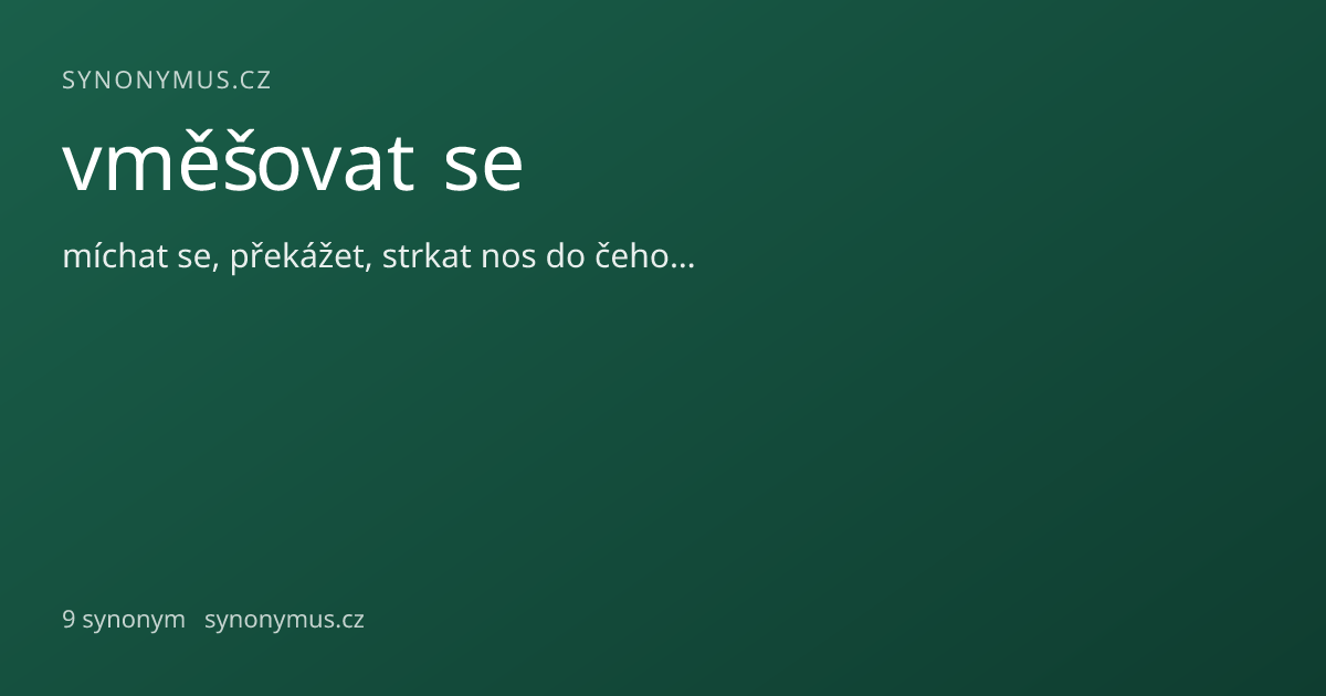 Náhled odkazu: vměšovat se