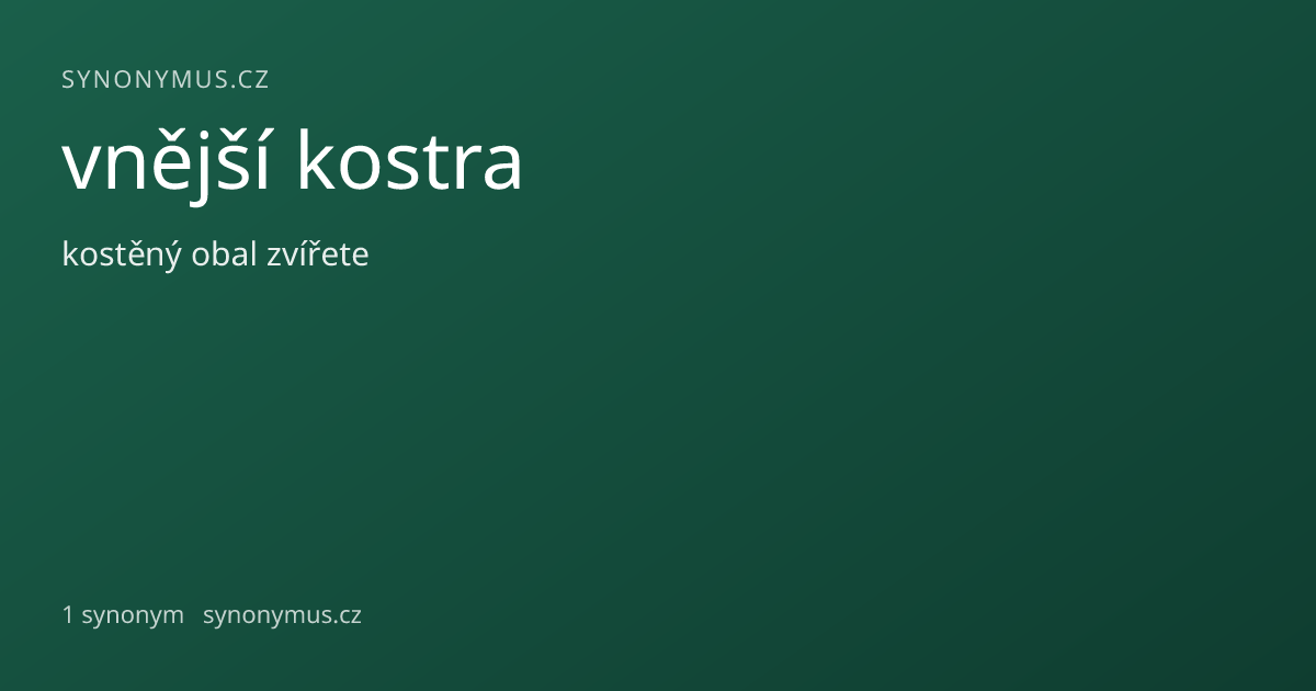 Náhled odkazu: vnější kostra