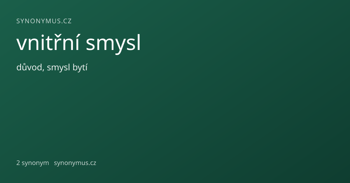 Náhled odkazu: vnitřní smysl