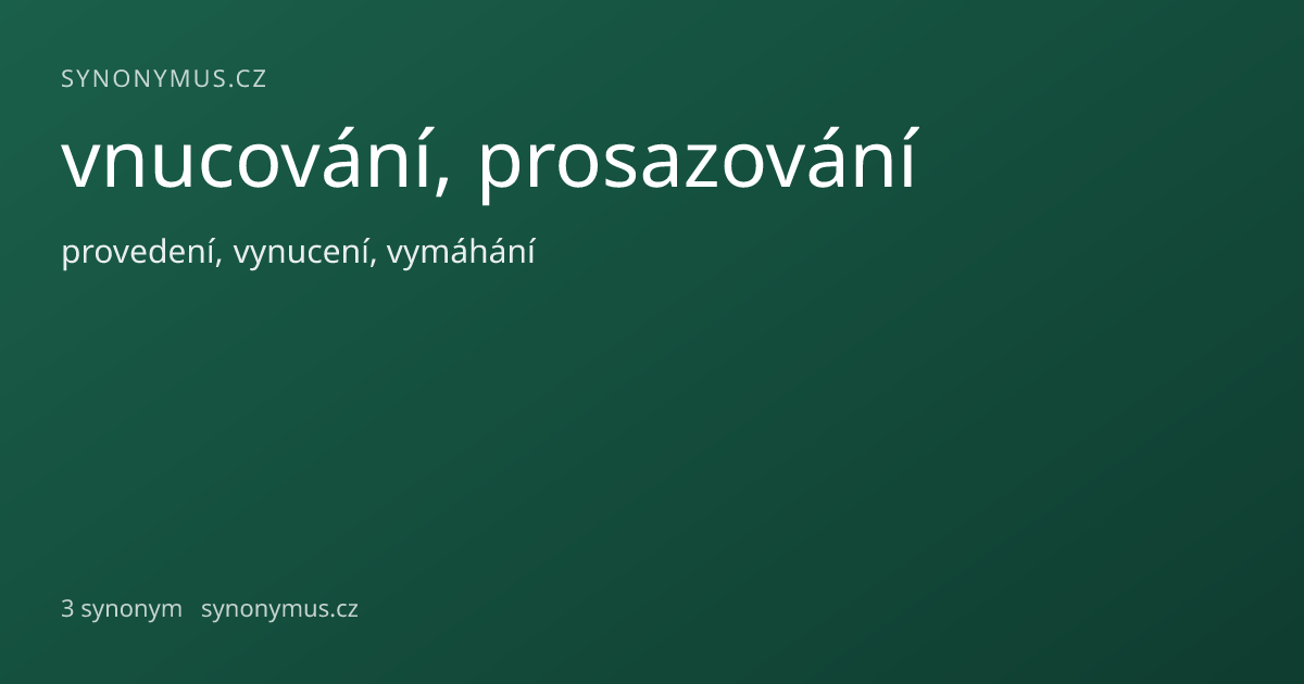Náhled odkazu: vnucování, prosazování