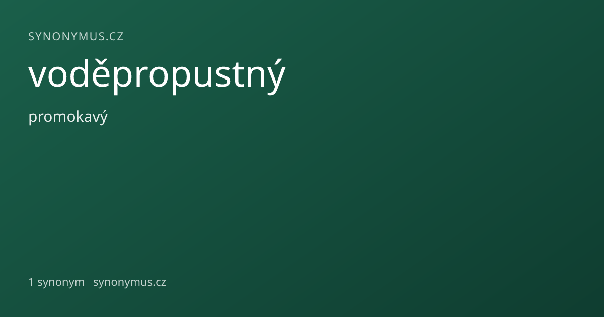 Náhled odkazu: voděpropustný