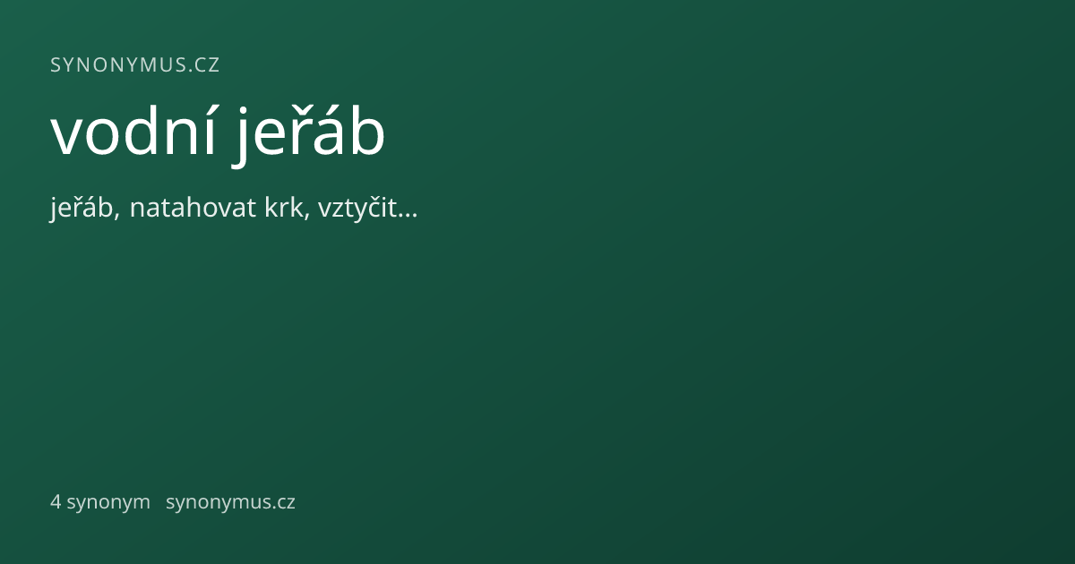 Náhled odkazu: vodní jeřáb